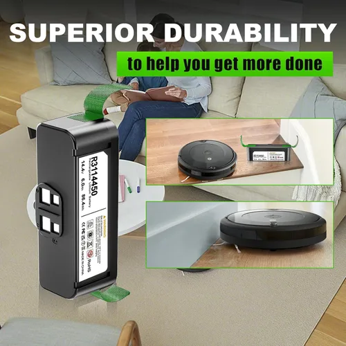 Miniatura 5 de Batería de 14.4V 6000mAh para Roomba compatible con iRobot Roomba 960 980 981 970 965 801 805 850 860 877 890 891 895 690 680 675 640 614 666 38 ES
