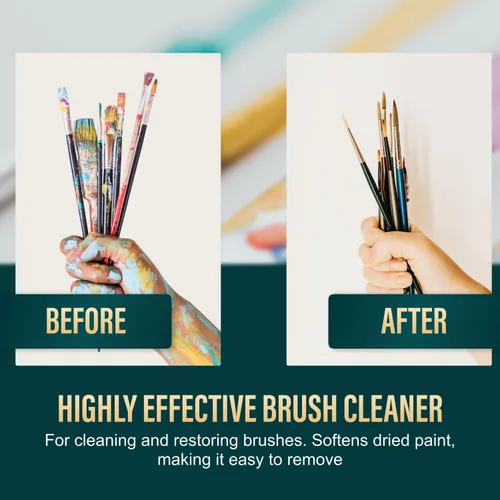 Miniatura 3 de Limpiador y restaurador de pinceles de pintura al óleo, limpiador de pinceles para pinturas acrílicas, aceites y vidrio, biodegradable, no tóxico
