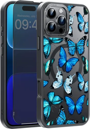 Miniatura 52 de Goodon Funda para iPhone 17 Pro con protector de pantalla de privacidad, compatible con Magsafe, a prueba de golpes, translúcida mate, bonita funda