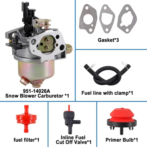 Miniatura 4 de Reemplazo de carburador HUAYI 170S - carburador para soplador de nieve HUAYI 170SA MTD 951-10368 951-10638A 751-10638 751-10638A 951-14026A
