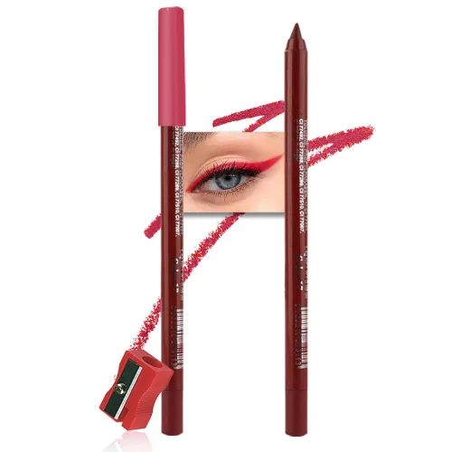 Miniatura 9 de Kaely Lápiz Delineador de Ojos en Gel para Mujeres, Delineador de Ojos Negro Natural Impermeable a Prueba de Manchas con Sacapuntas, Delineadores