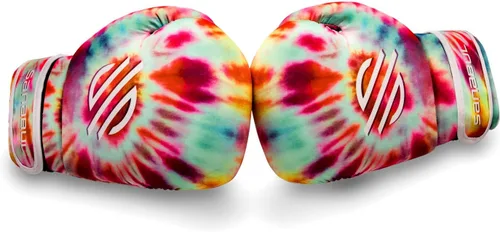 Miniatura 3 de Sanabul Guantes de boxeo Funk Strike Tie Dye con gel para hombres y mujeres, guantes de kickboxing y Muay Thai elegantes y protectores