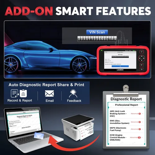 Miniatura 6 de LAUNCH Escáner OBD2 CRP123I V2.0, herramienta de escaneo de actualización de por vida 2026, sistema Muilti con 7 reajustes de aceite/calibración