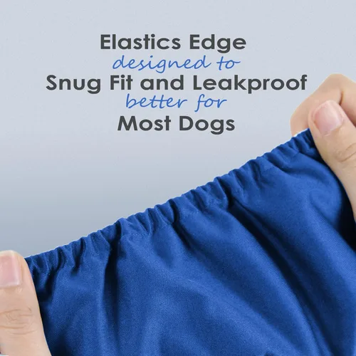 Miniatura 4 de wegreeco - Pañales lavables para perros machos, bandas envolventes para vientre, paquete de 3 (negro, azul, oliva), talla L