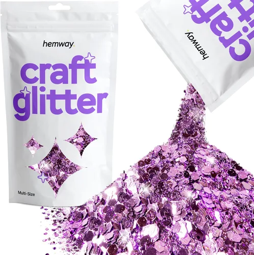 Miniatura 27 de Hemway Craft Glitter - Rojo Copos de lentejuelas metálicas de varios tamaños para manualidades de resina y epoxi Suministros para vasos