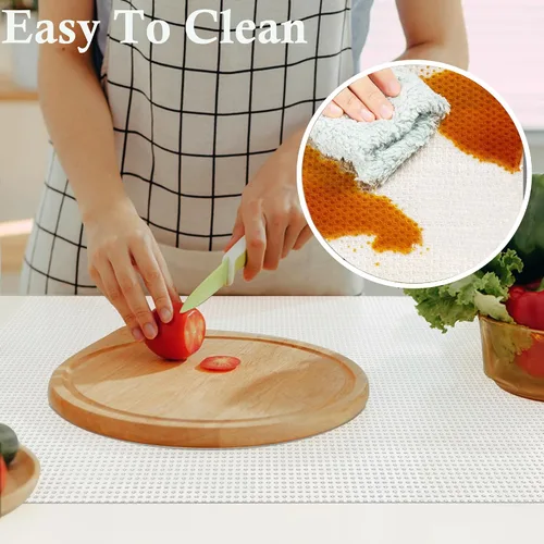 Miniatura 2 de Revestimiento de estante para armarios de cocina de 10 pulgadas de ancho x 20 pies, no adhesivos, antideslizantes, impermeables, de agarre fuerte
