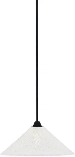 Miniatura 154 de Toltec Lighting Paramount - Mini colgante de 1 luz en acabado negro mate con cristal de arte perla de 7 pulgadas y estilo negro