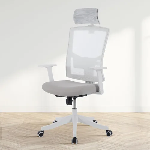 Miniatura 9 de Silla de oficina para personas pesadas, silla de escritorio ergonómica de 350 libras con reposacabezas ajustable, soporte lumbar, brazos abatibles