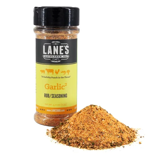 Lane's Condimento de ajo² – Condimento de ajo en polvo totalmente natural | Capas de sabor de ajo premium | Carne de res, cerdo, pan de ajo |