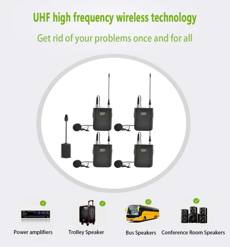 Miniatura 6 de Beltpack Micrófono Lavalier inalámbrico para YouTube, Podcasts, Conferencias