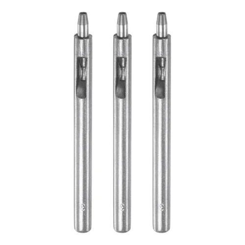 Miniatura 51 de HARFINGTON 2 piezas de perforador de cuero de 0.031 in recto, redondo, ojal, remache a presión, fijador para cuero, artesanía, ropa, bolso, cortina