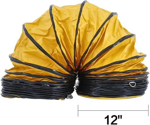 Miniatura 7 de Tubo flexible de PVC de 16 pies con gancho en S y soporte de acero HAVC para ventilador de 8 pulgadas ventilador y ventilador de escape