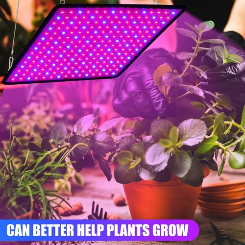 Miniatura 4 de Liliful 4 paneles de luces de cultivo artificiales de espectro completo de 200 W con 225 LED para interior y exterior para tienda de campaña de Azul