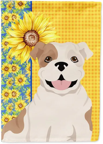 Miniatura 271 de Caroline's Treasures WDK5331CHF - Bandera de verano con diseño de girasoles rojos y blancos, manga grande, para porche, para colgar en la pared