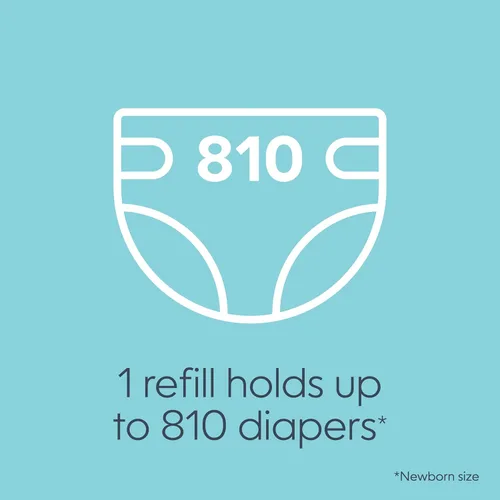 Miniatura 3 de Diaper Genie Recambio cuadrado jumbo, con película continua, puede contener hasta 810 pañales de tamaño recién nacido por repuesto.