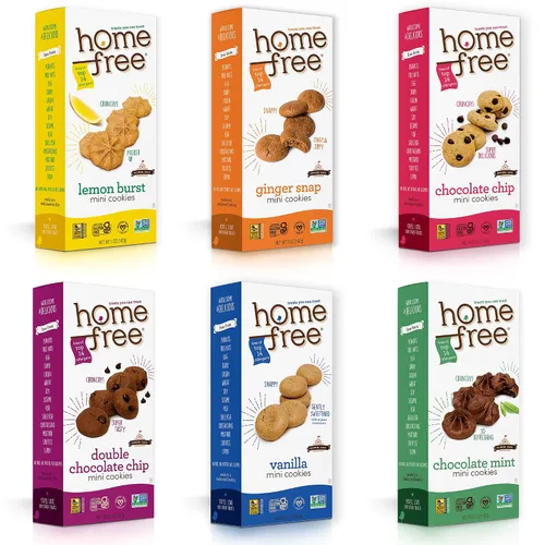 Miniatura 16 de Homefree Mini Caja de Galletas con Doble Chispas de Chocolate, Sin Gluten, Sin Nueces, Vegano, Seguro para la Escuela y Refrigerio Amigable