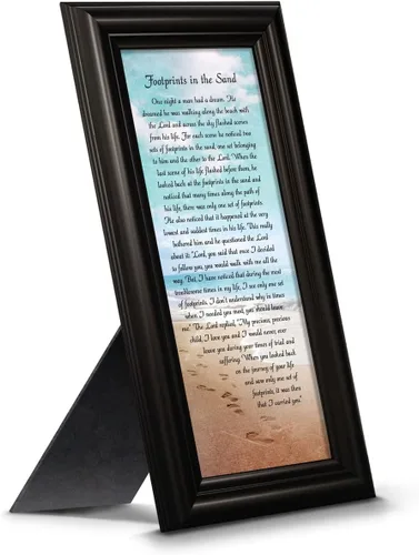 Miniatura 26 de Huellas en la arena inspirador arte de pared, decoración de playa, regalos cristianos para mujeres y hombres, decoración de pared cristiana, Get