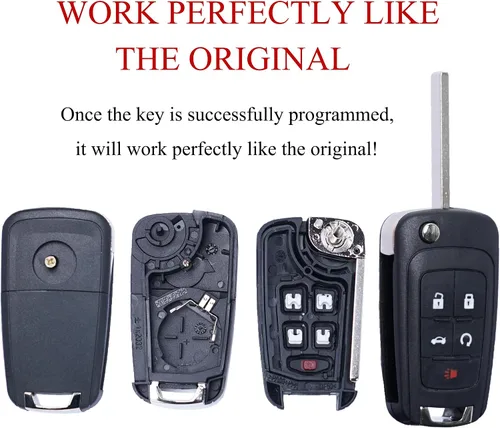 Miniatura 6 de MechanMagic Funda de Reemplazo para Llavero Compatible con Chevy Cruze Camaro Impala Equinox GMC Terrain Buick Regal Lacrosse 2010 2011 2012 2013
