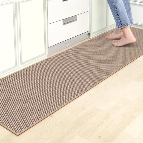 Miniatura 14 de Tapetes de cocina para piso, alfombras de cocina, antideslizantes, lavables, absorbentes, alfombra de camino de cocina para delante del fregadero