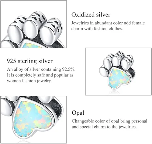 Miniatura 5 de BISAER Pulsera contra el mal de ojo de plata de ley 925, abalorios de cristal azul, dije de mano Hamsa para pulsera Pandora