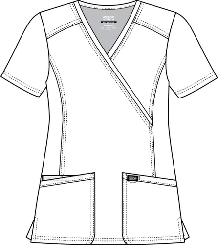 Miniatura 5 de Workwear Revolution WW610 - Ropa quirúrgica con estilo cruzado falso para mujer, elástica, suave y de fácil cuidado