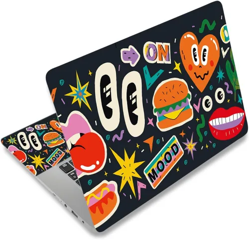 Miniatura 12 de Adhesivo para laptop de 12.1-15.6 pulgadas, calcomanía reutilizable universal de vinilo para laptop, protector de arte impermeable en color panal