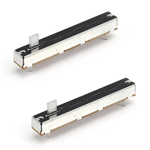 Miniatura 10 de Fielect 5 unids 10K Slide Potenciómetro de película de carbono Fader resistencias variables mezclador 5.039 in 3Pins 10K Ohm potenciómetros lineales