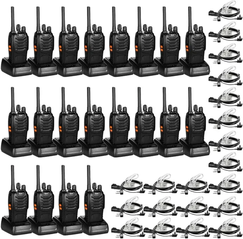 Miniatura 10 de TID TD-V2 Walkie Talkies para adultos con auricular y 8 baterías, radios de 2 vías, Walkie Talkies de largo alcance con radio bidireccional