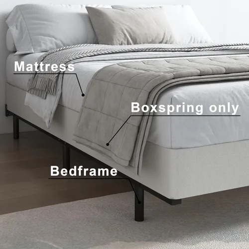 Miniatura 7 de Vehowy Somier de 7 pulgadas para cama Full, solo somier de tamaño Full, base de colchón de servicio pesado, base de cama de metal, antideslizante