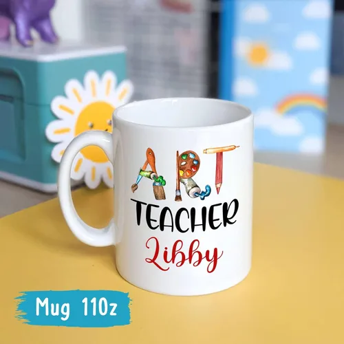 Miniatura 4 de Taza para profesores de arte, regalo del día del profesor, taza personalizada para profesores de arte, taza para profesores de escuela, taza