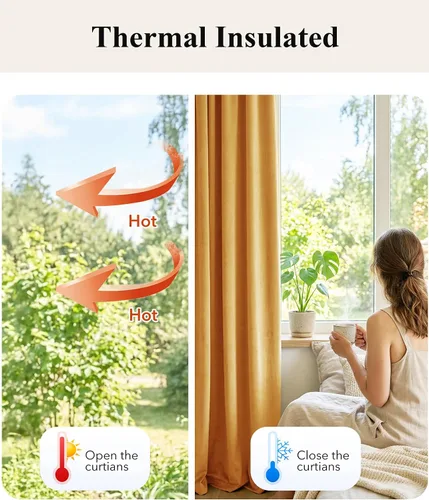 Miniatura 171 de StangH Cortinas de Terciopelo Verde Esmeralda de 96 Pulgadas - Cortinas Opacas de Terciopelo de Lujo Súper Suaves, Elegante Cobertura de Ventana