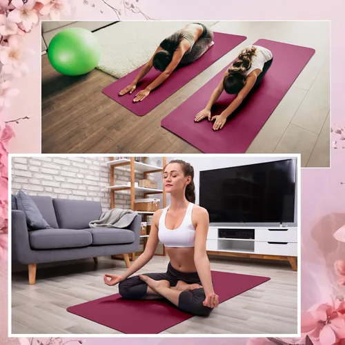 Miniatura 4 de Timgle Paquete de 12 alfombrillas de yoga a granel, 0.157 in de grosor, extra largas, antideslizantes, resistentes a desgarros, juego de ejercicios