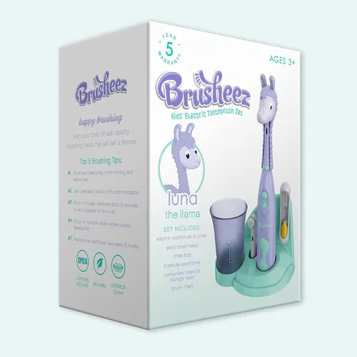 Miniatura 8 de Brusheez Juego de Cepillo de Dientes Eléctrico para Niños - Seguro y Eficaz para Edades de 3+ - Probado y Aprobado por Padres con Cerdas Suaves, 2