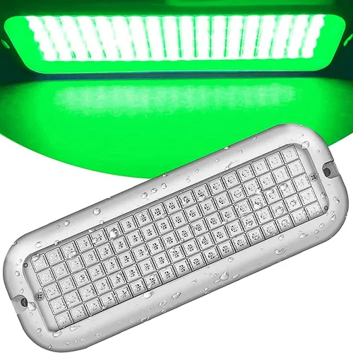 HUSUKU P1 (2.0) 6.6 pulgadas 3600LM Luces LED marinas para barco bajo el agua, 10-36V 90LED IP68, acero inoxidable 316, montaje en superficie para