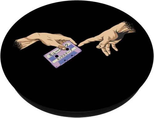 Miniatura 2 de Vaporwave Aesthetic Music Synthwave Vaporwave Audio Tape PopSockets Adhesive PopGrip