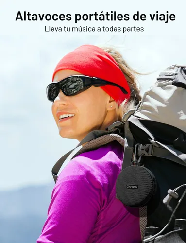 Miniatura 4 de Altavoz Bluetooth portátil Onforu para bicicleta, impermeable IP65, mini altavoces de ducha al aire libre para viajes, altavoz inalámbrico