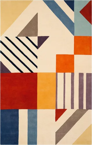 Miniatura 8 de SAFAVIEH Fifth Avenue Collection FTV120A - Alfombra decorativa de lana moderna de mediados de siglo, 2 x 3 pies, color marfil/multi