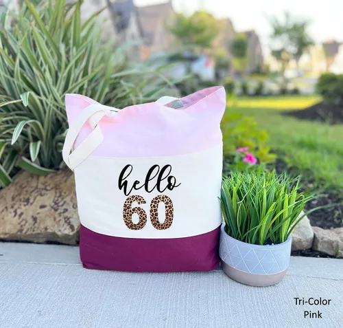 Miniatura 2 de Hello 60 Leopard Tote, 60Th Birthday Gift idea, 60th Birthday Present