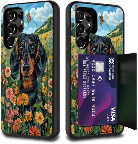 Miniatura 124 de Funda híbrida de doble capa con función atril para Samsung Galaxy A16 5G de 6.9 pulgadas, diseño de vaca con bandera estadounidense