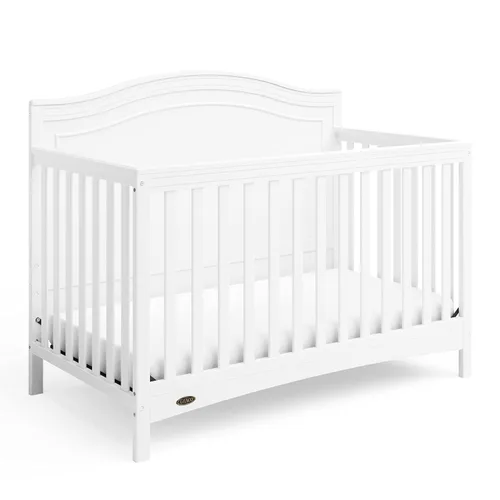 Graco Paris - Cuna convertible 4 en 1 (blanco) – Certificada GREENGUARD Gold, se convierte en cama infantil y diván, compatible con colchón de cuna