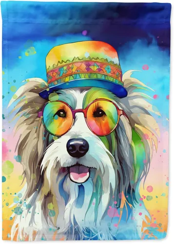 Miniatura 89 de Caroline's Treasures DAC2448GF - Bandera de jardín con diseño de perro afgano hippie Dawg, bandera decorativa para patio exterior, patio, obras