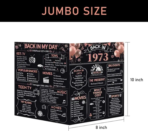 Miniatura 2 de Tarjeta de cumpleaños número 51 para mujer, regalos de cumpleaños 51 para mujer, tarjeta de cumpleaños 51 jumbo para esposa y marido, tarjeta única