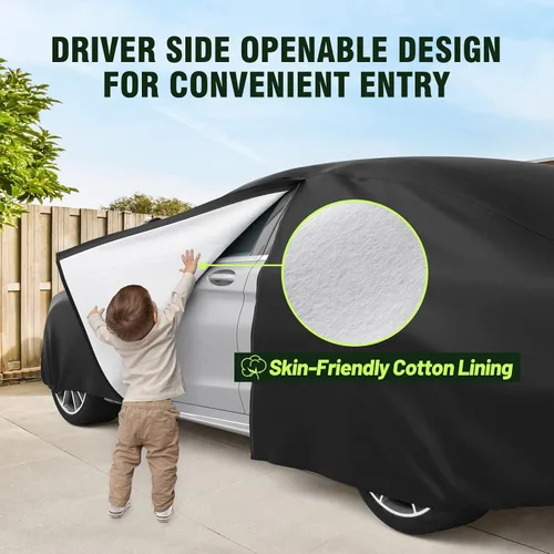 Miniatura 3 de Favoto Funda Impermeable para Automóvil para Todo Clima para Automóviles, 6 Capas de Servicio Pesado para Exteriores Protección contra Lluvia Polvo