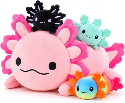 Miniatura 9 de BENINY Peluche de conejo rosa grande de 24 pulgadas – Conejito de peluche grande de Pascua, regalos para niñas y bebés, sorpresa de peluche con 3