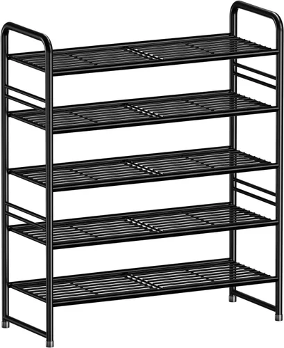 Miniatura 12 de SUFAUY - Estante para zapatos apilable de 2 niveles, zapatero para entrada, con gran capacidad, organizador de calzado para dormitorio, rejilla