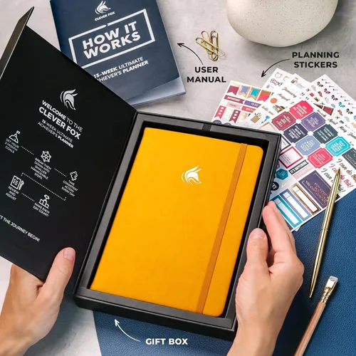 Miniatura 3 de Clever Fox Ultimate Achiever's Goal Planner - Diario de enfoque y productividad de 90 días. Planificador organizador diario, semanal y mensual sin