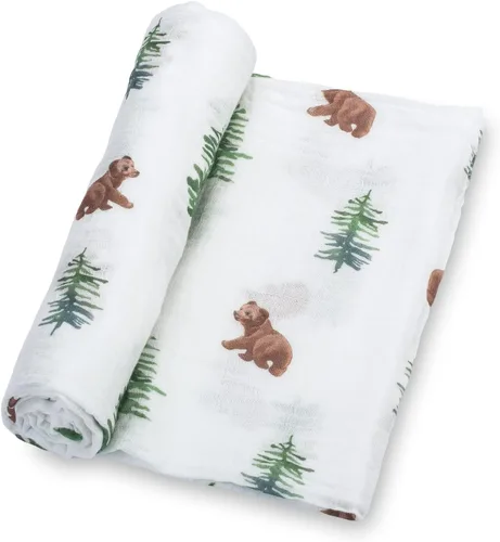 LollyBanks Manta para Envolver, Mantas de Muselina 100% Algodón para Niños y Niñas, Manta de Recepción para Recién Nacido Grande de 47 x 47