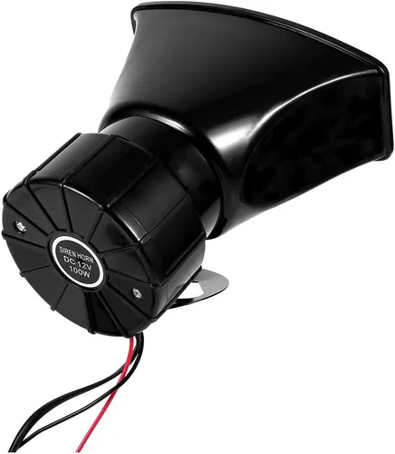 Miniatura 4 de Estink Cuerno de sirena de coche megáfono sistema PA 12 V 120 dB 7 tonos alarma electrónica de advertencia con micrófono sistema de altavoces PA