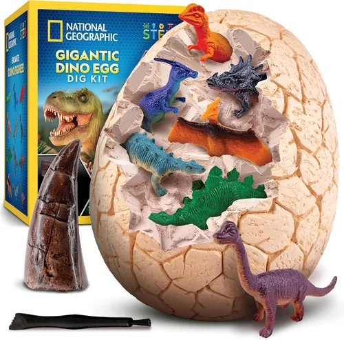 Miniatura 9 de National Geographic - Kit de excavación de dinosaurios – 12 ladrillos de excavación en forma de dinosaurio con figuras de dinosaurio