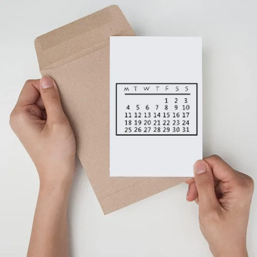 Miniatura 5 de Calendario Fecha Semana Número Sellos transparentes para hacer tarjetas y diario, sellos de silicona con hora de reloj, fecha, semana, mes, sellos